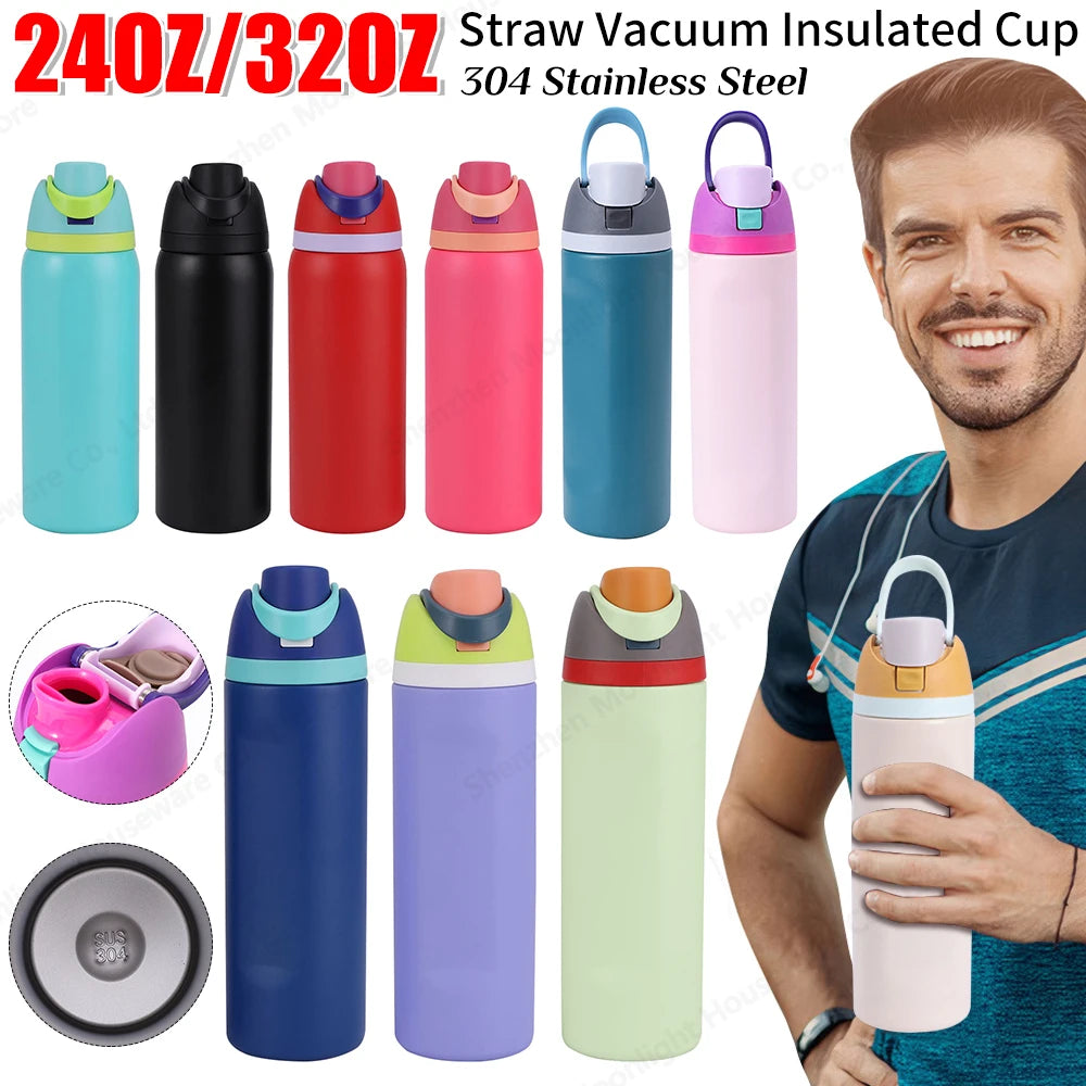 24oz Owala Compatible Tumbler with Handle and Straw Lid in [Color]