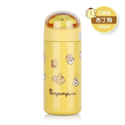 Insulated Thermos Bottle: [Character Name] from Sanrio's Hello Kitty, 350ml capacity.