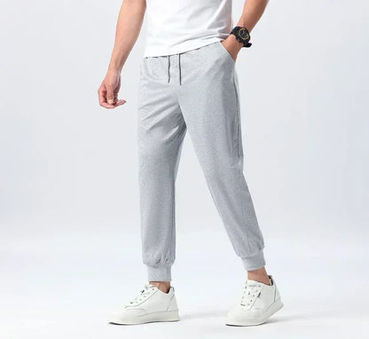 Hip-hop anime sweatpants, plus size, men's, 9-point, loose fit, with applique.