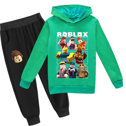 Roblox Leisure Suit for Kids - Red and Blue Character Design - Cozy Outfit for Boys and Girls.