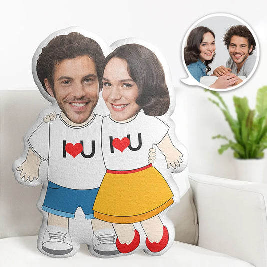 Personalized couple face pillow, a unique and romantic Valentine's Day gift idea