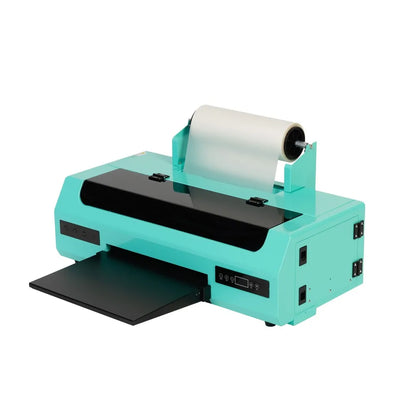 Procolored L1800 DTF Printer - Cyan Ink Cartridge: Close-up of cyan ink cartridge for vibrant DTF prints on dark fabrics.