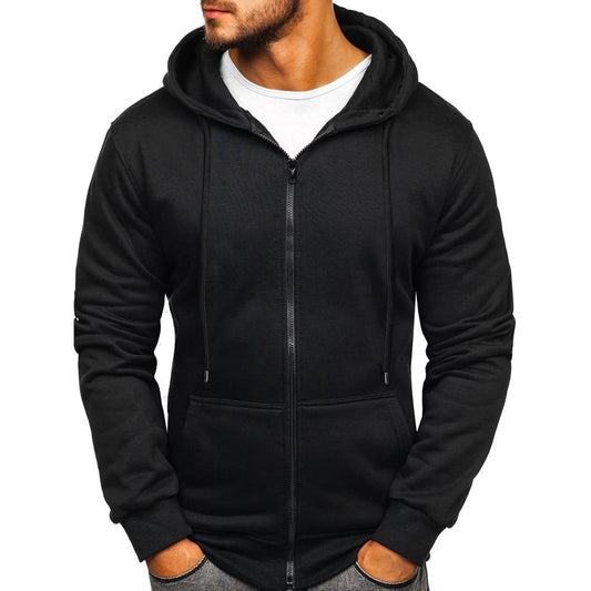 Men's Fleece Hoodie - Front View, Men's Fleece Hoodie - Side View, Men's Fleece Hoodie - Back View, Men's Fleece Hoodie - Detail View