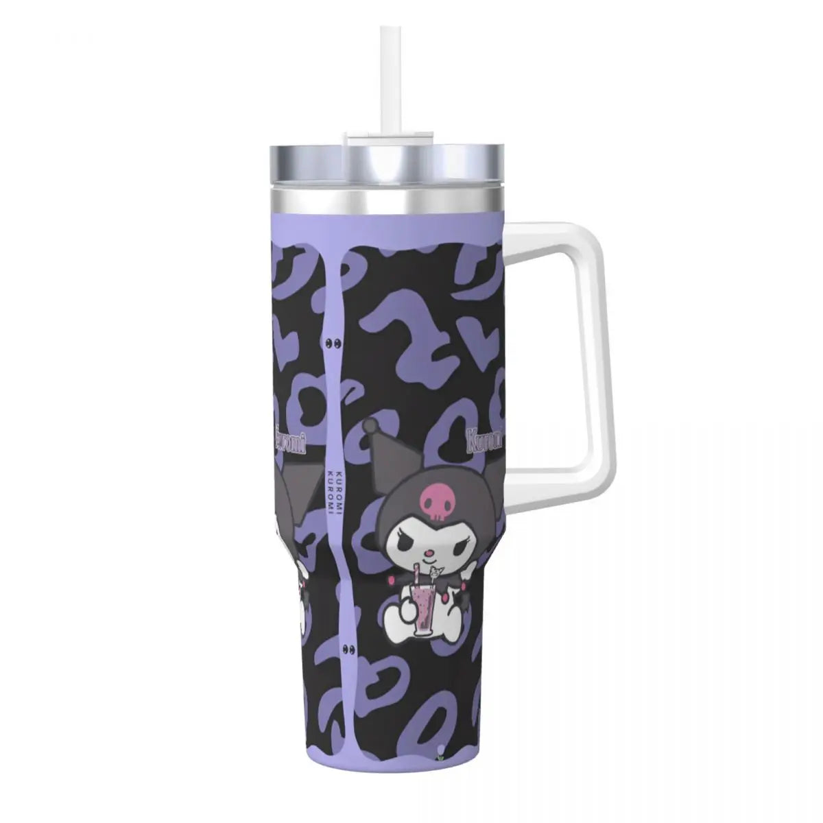 MINISO Kuromi Stainless Steel Tumbler | Sanrio Anime Insulated Travel Mug | Hot & Cold Drinks