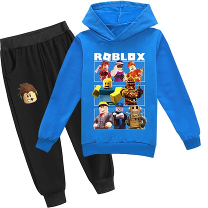 Roblox Leisure Suit for Kids - Red and Blue Character Design - Cozy Outfit for Boys and Girls.