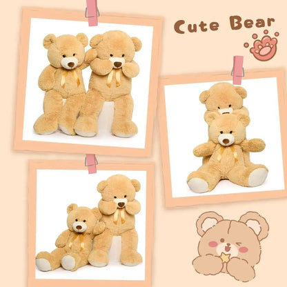 52-inch Tezituor Teddy Bear: Front View, Light Brown