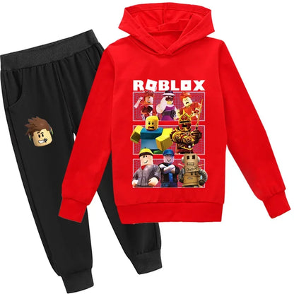 Roblox Apparel for Kids - Orange and Brown Roblox Style - Fun Leisure Suit for Boys and Girls.