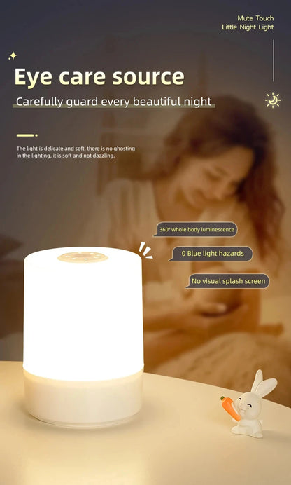 Touch night lamp, warm light mode, Valentine's gift idea.