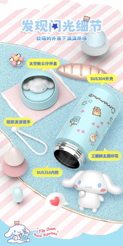 Sanrio [Character Name] Insulated Thermos: 350ml, Hello Kitty collection, vibrant design.