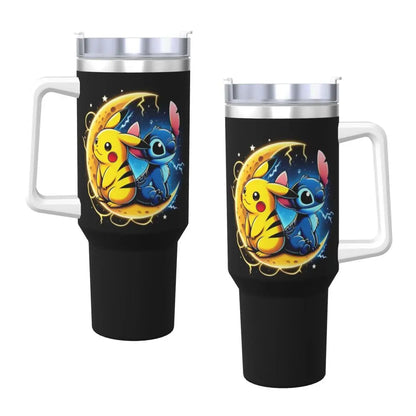 Pokémon Stainless Steel Tumbler | Insulated Water Bottle | Anime Cartoon Print | Cold Drinks & Coffee | Customizable Travel Mug