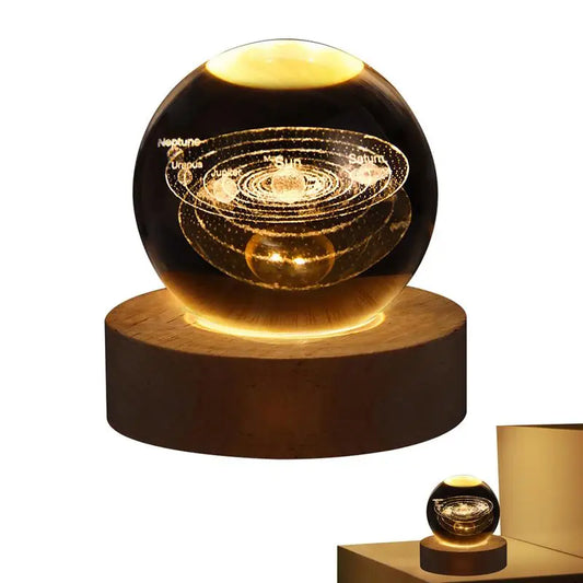 3D Galaxy Crystal Ball Night Light - Romantic Valentine's Day Gift