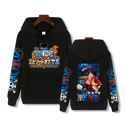 Printed Luffy Hoodie - Hood Detail