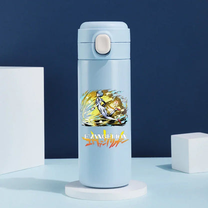 Anime EVA Ayanami Rei 420ML Thermos Water Bottle Anime Portable Children 304 Stainless Steel Cartoon Outdoor Sport Water Mug