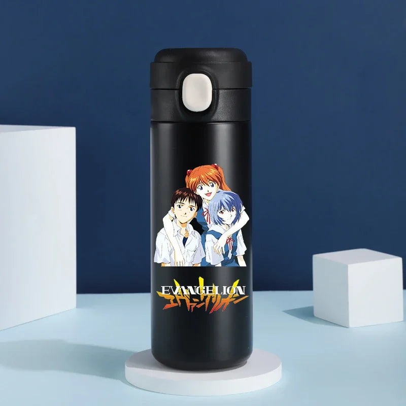 Anime EVA Ayanami Rei 420ML Thermos Water Bottle Anime Portable Children 304 Stainless Steel Cartoon Outdoor Sport Water Mug