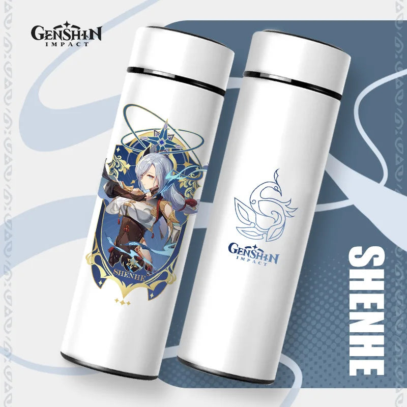 Beelzebul (Raiden Shogun) Genshin Thermos, Temperature Display, Stainless Steel