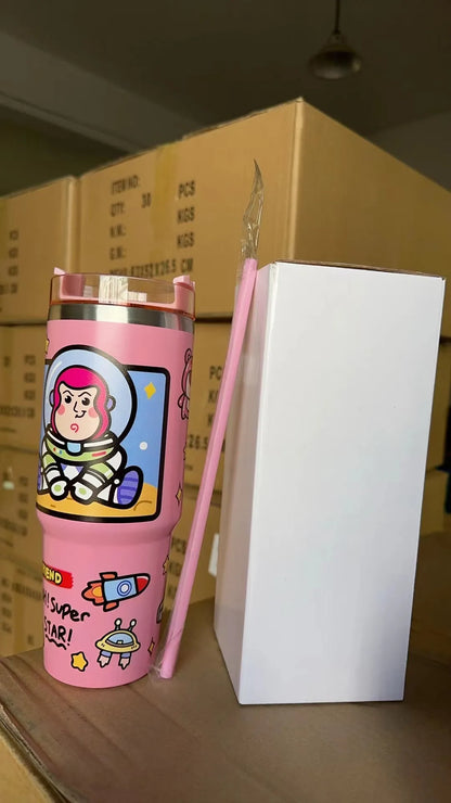 Leakproof Cinnamoroll Sanrio thermos, 900ml, keeps drinks cold or hot, high-quality, long-lasting.