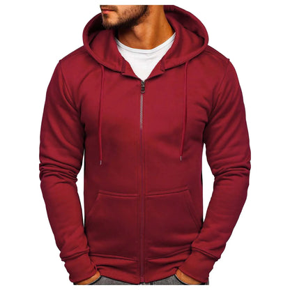 Men's Forest Green Fleece Hoodie - Interior View, Showcasing Fleece Lining