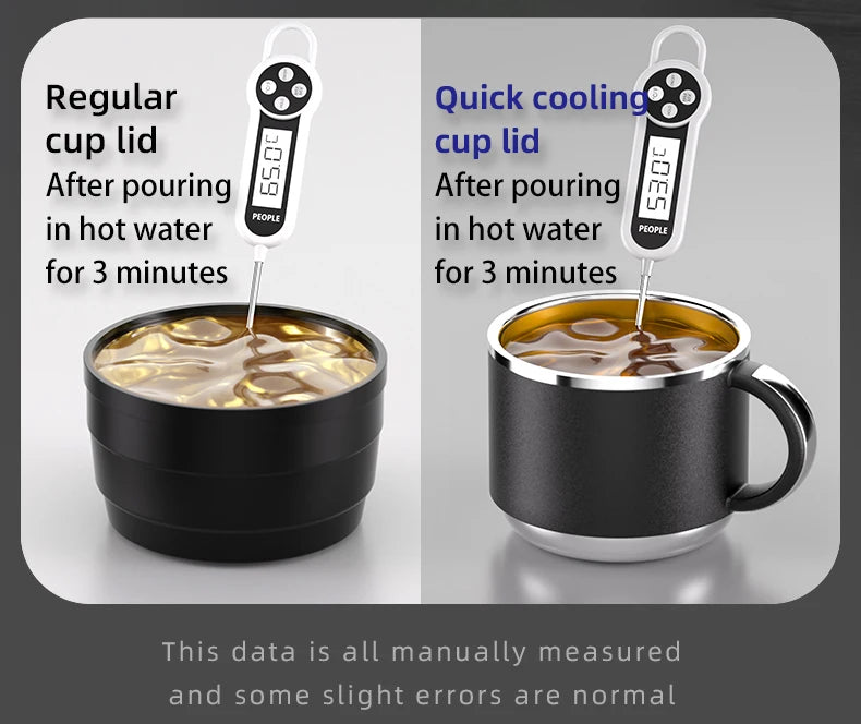 nRMei Stainless Steel Thermos, Temperature Display, Lifting Rope, Tea Filter, Beverages