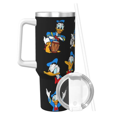 MINISO Donald Duck Stainless Steel Tumbler with Straw - 40oz Leakproof Insulated Water Bottle