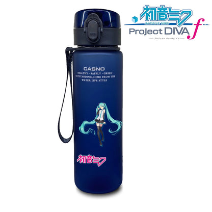 Hot selling Miniso Hatsune Miku cartoon anime large capacity portable plastic sports water bottle cute water bottle beautiful