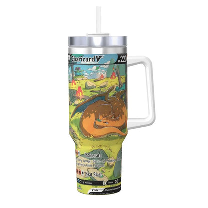 Charizard Pokemon Anime Stainless Steel Tumbler - Insulated Travel Mug for Hot & Cold Drinks