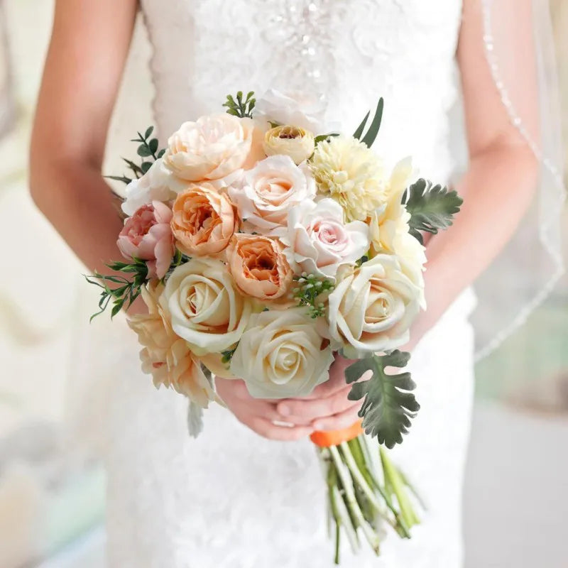 Artificial Flowers Combo Box: Pink Peonies, Dusty Rose, Eucalyptus - Valentine's Gift