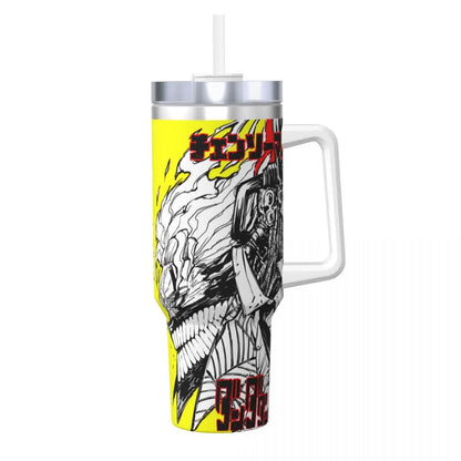 Stanley Tumbler Dandadan Anime Japanese Insulated Stainless Steel Cup, Travel Mug, Hot & Cold Drinks, Water Bottle - Like Stanley Cup & Owala Tumbler