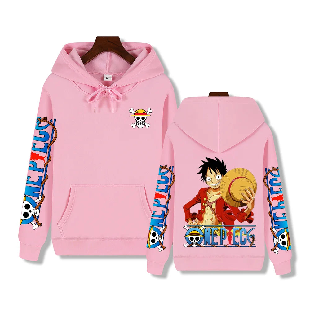 Thickened Luffy Hoodie Close-Up