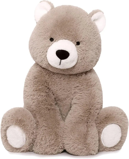 Soft brown teddy bear, perfect for Valentine's Day or baby showers.