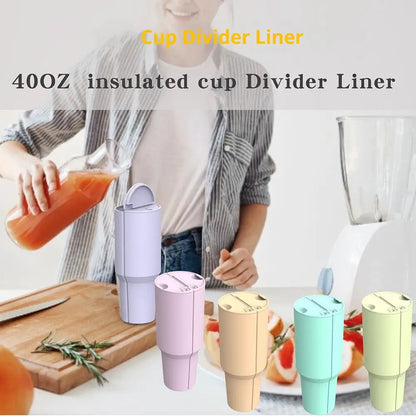 Silicone Water Bottle Liner for stanley Water Cup Double-Flavor Lining Summer Bottle Capacity Divider For 40oz Cup