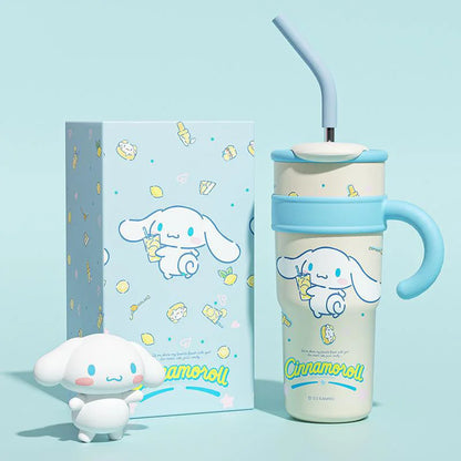 Sanrio Water Bottle 1200ml, Cute Hello Kitty Kuromi Cinnamoroll Melody Stainless Steel Insulated Tumbler with Straw, Gift Idea, Stanley Tumbler Style