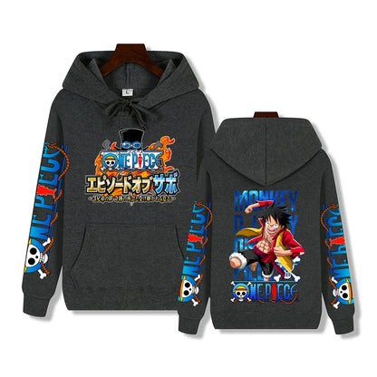 Printed Luffy Hoodie - Hood Detail