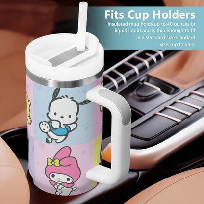 Cinnamoroll Sanrio Tumbler, 40oz, Stainless Steel, with Handle