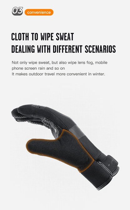 Black Kyncilor Cycling Gloves - Full Finger, Touchscreen Compatible.