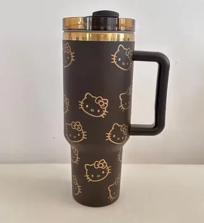 Hello Kitty 40oz Tumbler - Christmas 2024 Edition, Close-up of Handle