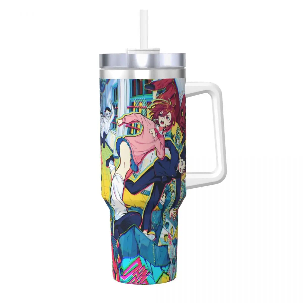 Stanley Tumbler Dandadan Anime Japanese Insulated Stainless Steel Cup, Travel Mug, Hot & Cold Drinks, Water Bottle - Like Stanley Cup & Owala Tumbler