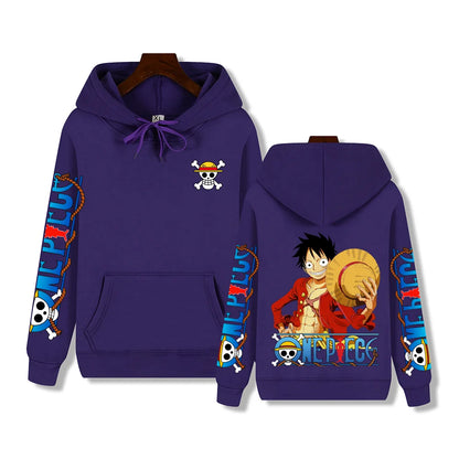 Thickened Luffy Hoodie Close-Up