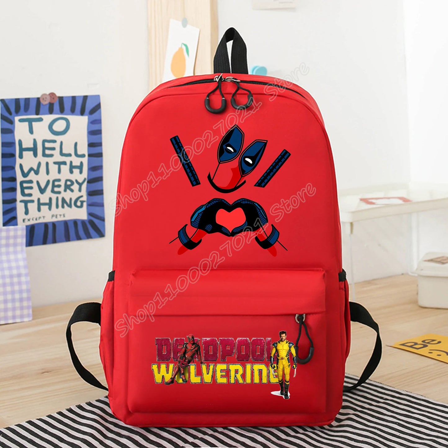 Deadpool & Wolverine Backpack - Material & Stitching Detail