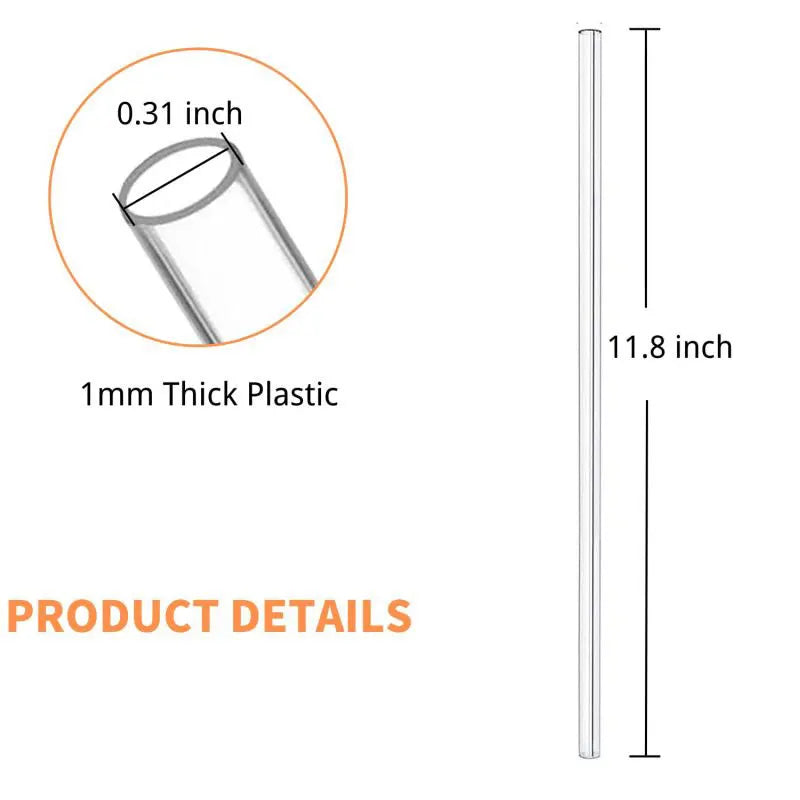 Two clear silicone straws, food-grade, eco-friendly.