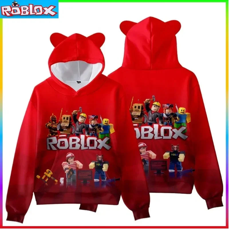 Roblox Cat Ear Hooded Sweatshirt - Close-up on Cat Ear Hood Detail