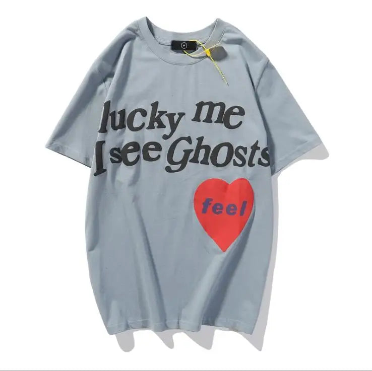 Lucky Me I See Ghosts Hoodie Graffiti Design