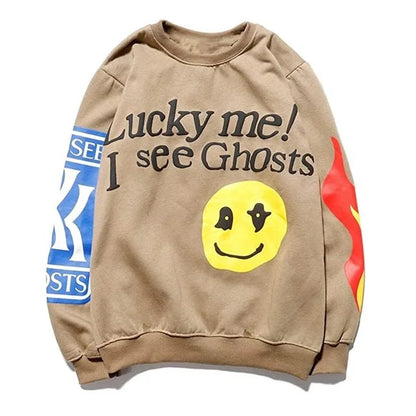 Model Wearing Lucky Me I See Ghosts Hoodie