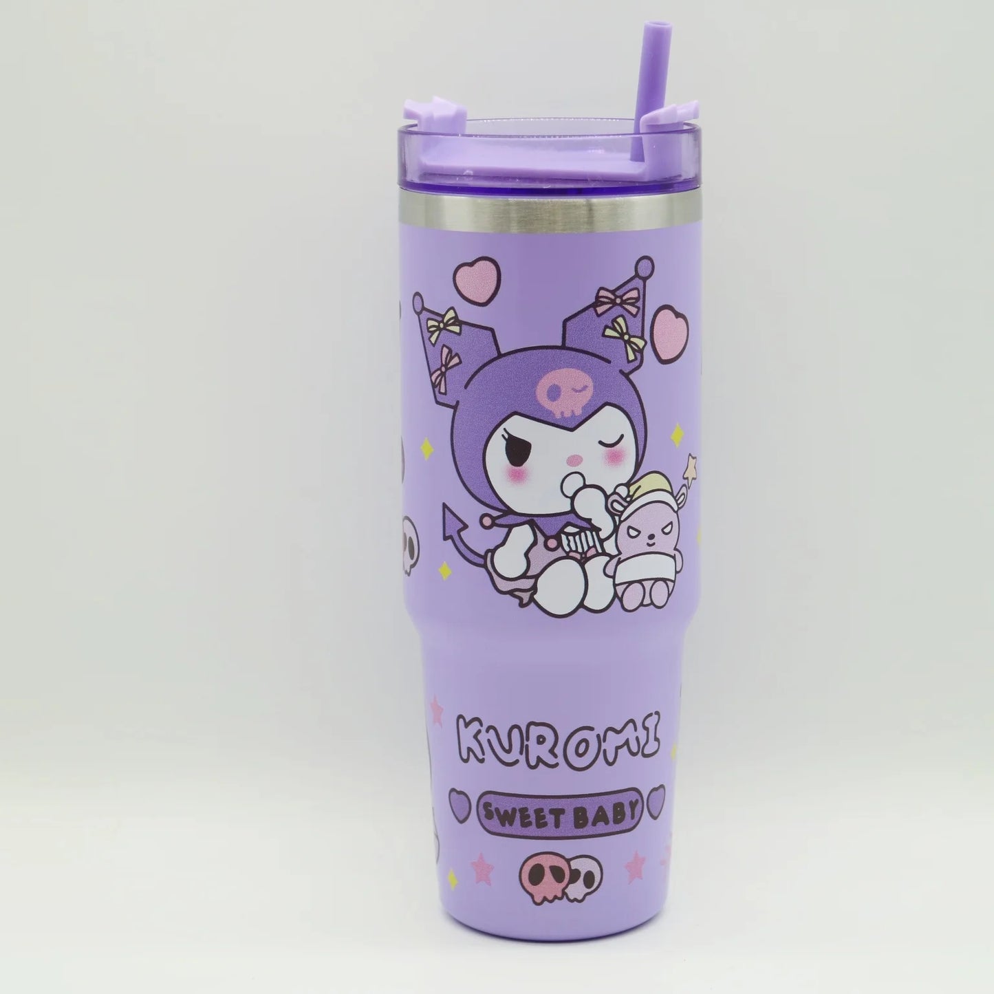 Leakproof Cinnamoroll Sanrio thermos, 900ml, keeps drinks cold or hot, high-quality, long-lasting.