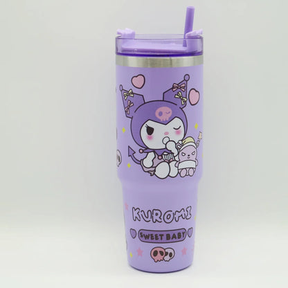 Hello Kitty thermos 900ml, Kuromi & Cinnamoroll, stainless steel 304.