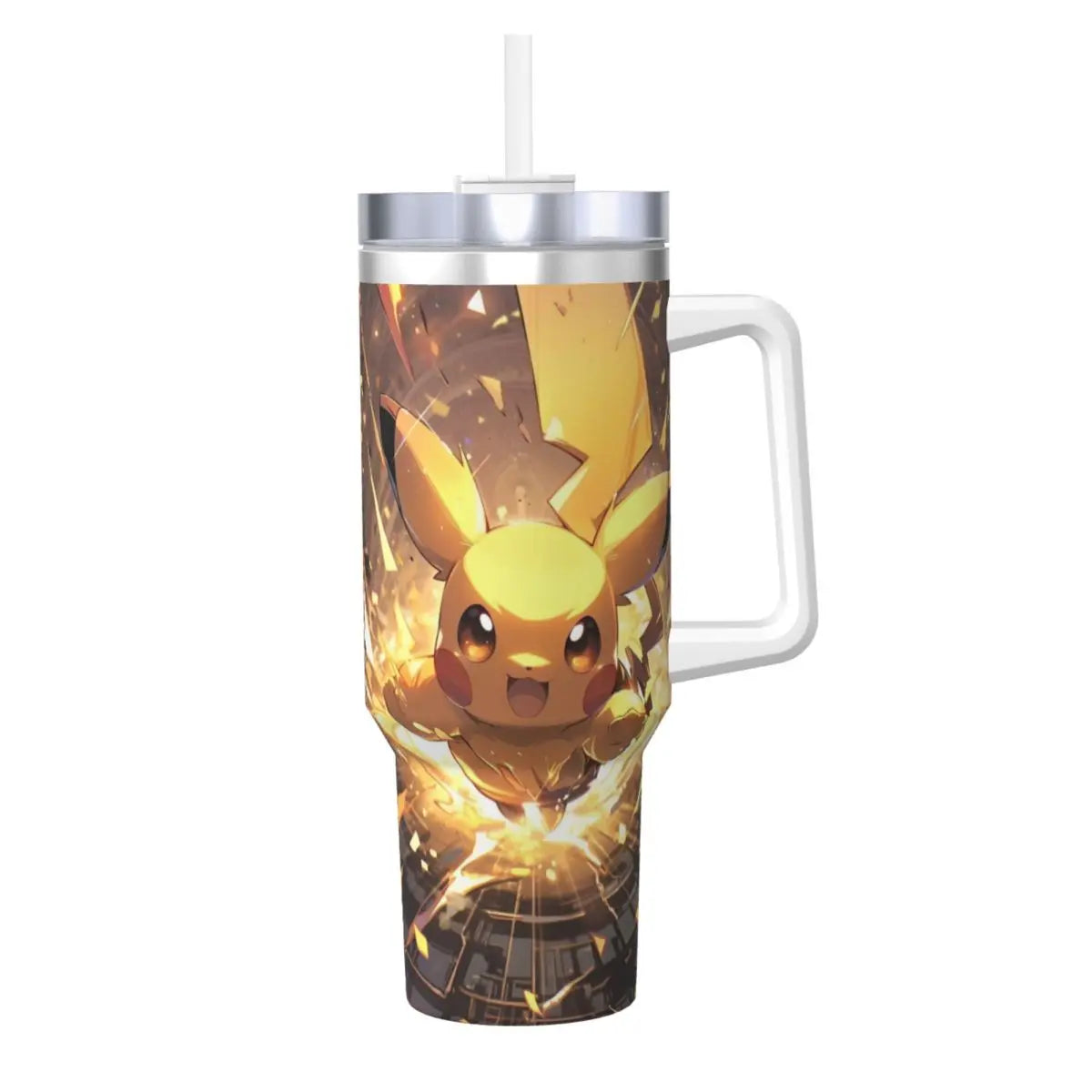 Pokémon Stainless Steel Tumbler | Insulated Water Bottle | Anime Cartoon Print | Cold Drinks & Coffee | Customizable Travel Mug