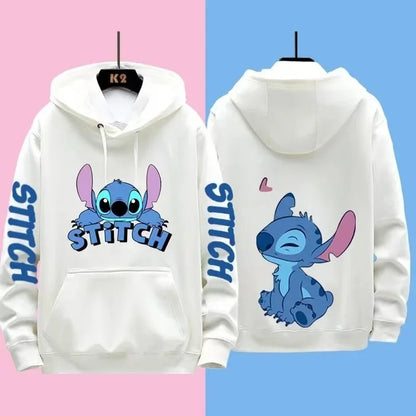 Miniso Disney Stitch oversized hoodie, back view, 3D Stitch design.