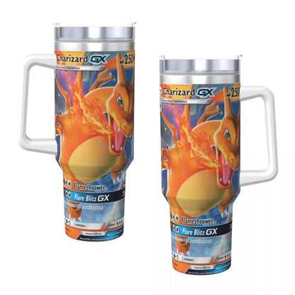 Charizard Pokemon Stainless Steel Tumbler - Insulated Travel Mug for Hot and Cold Drinks