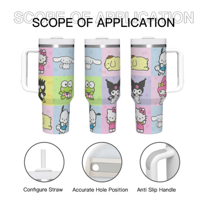 Hello Kitty 40oz Stainless Steel Tumbler with Handle and Straw