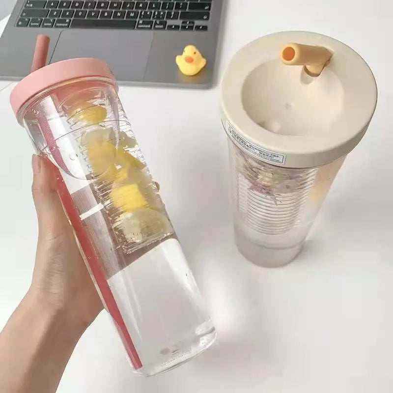 Hydration Bottle 700ml - [Color], With Straw & Tea Infuser