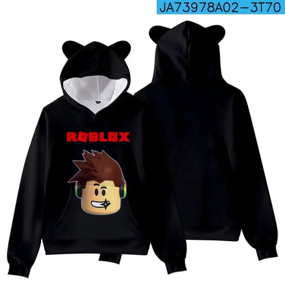 Kids Roblox Cat Ear Sweatshirt - Side View, Winter 2024 Collection